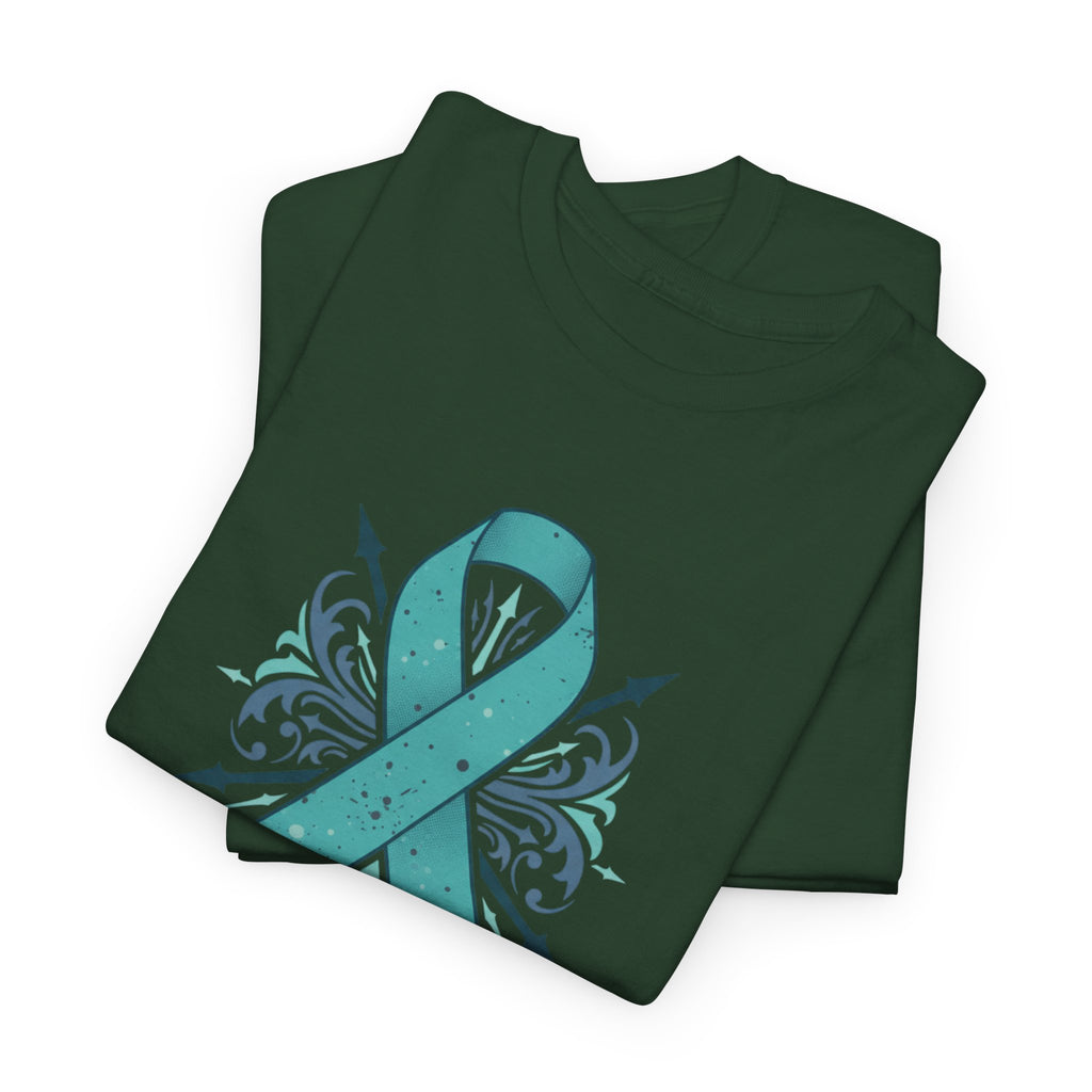 Addiction & Recovery Awareness Ribbon Tee — Teal Support Awareness T-Shirt
