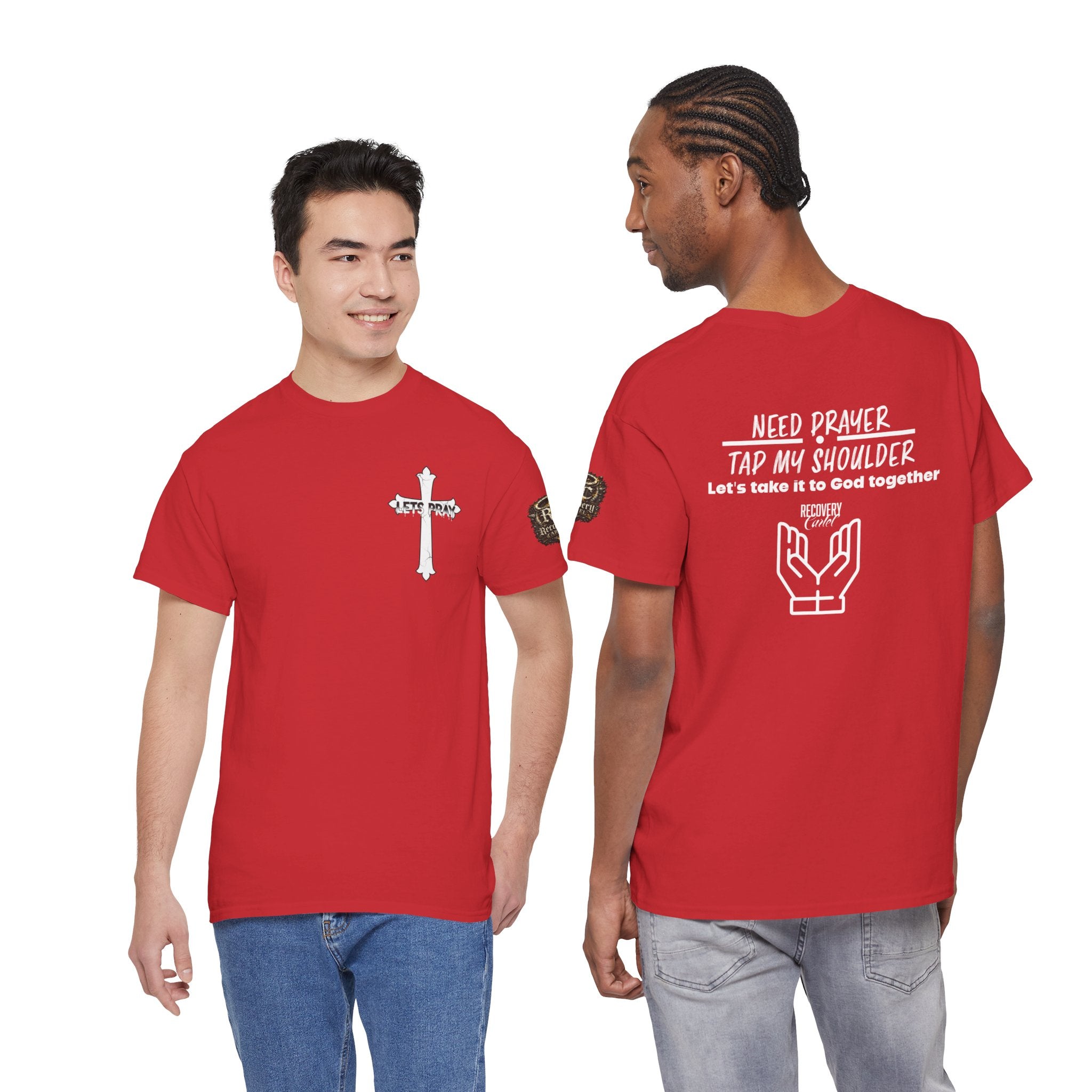 T-Shirt - Prayer Ministry  Need Prayer? Tap My Shoulder by Recovery Cartel