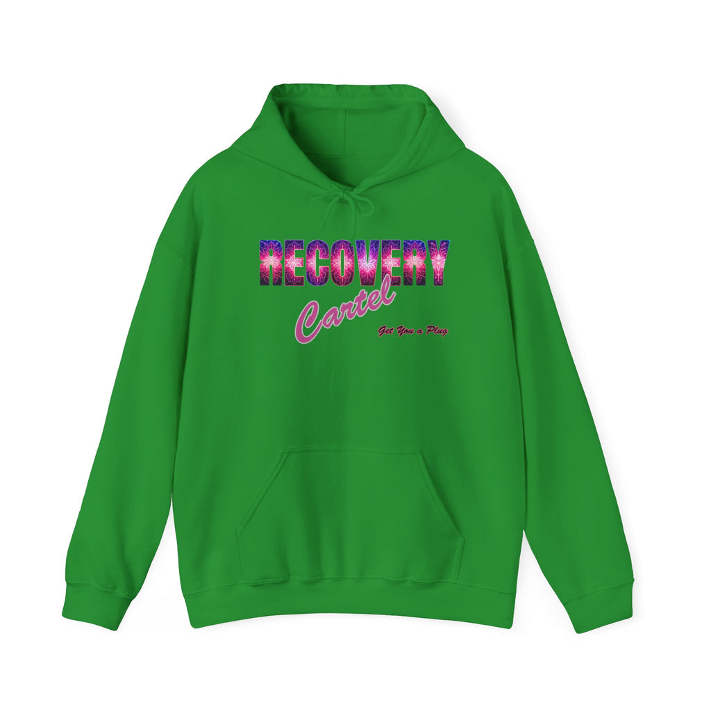 Recovery Cartel Hoodie — Retro Neon print