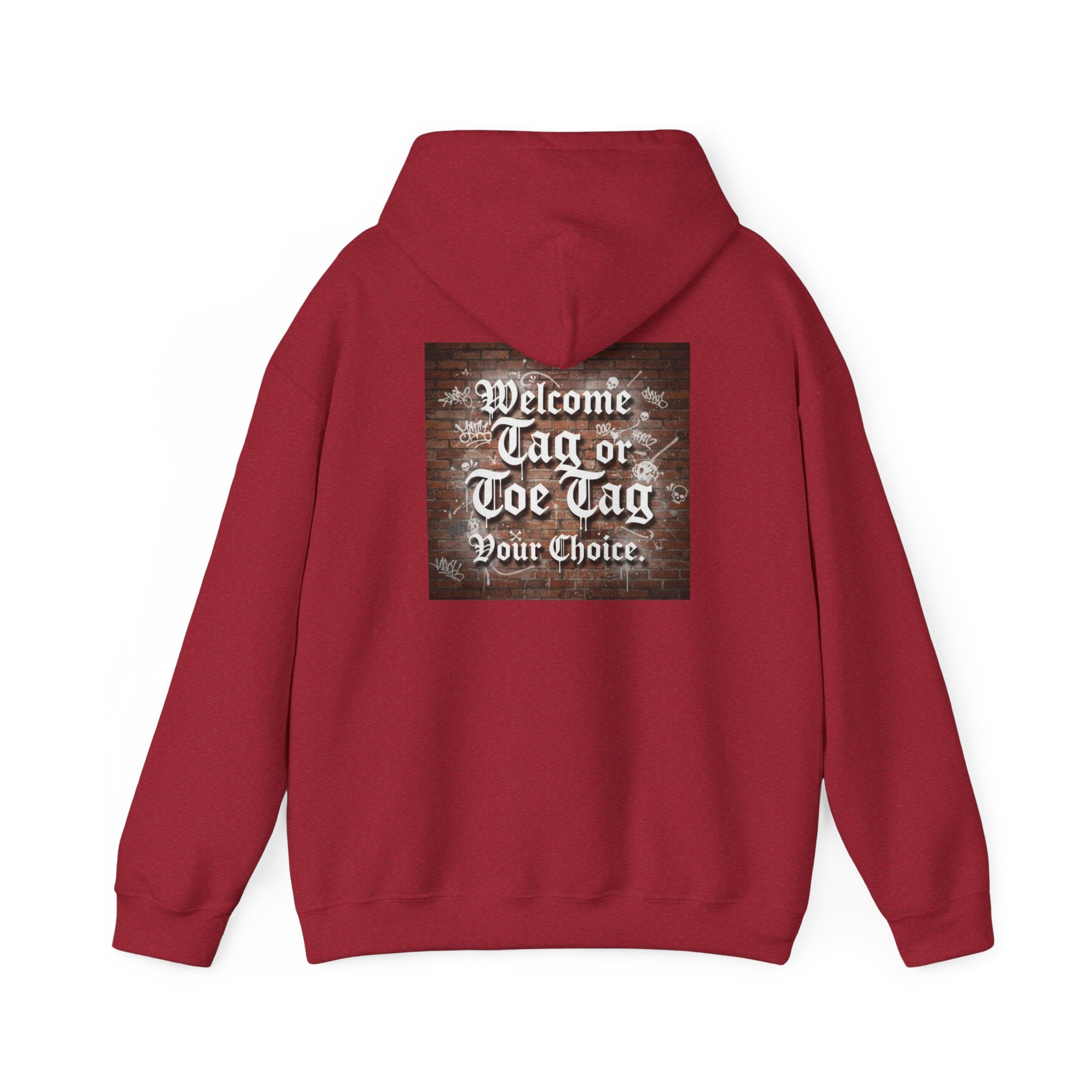 Recovery Carter Hoodie — "Welcome Tag or Toe Tag" Back Graphic
