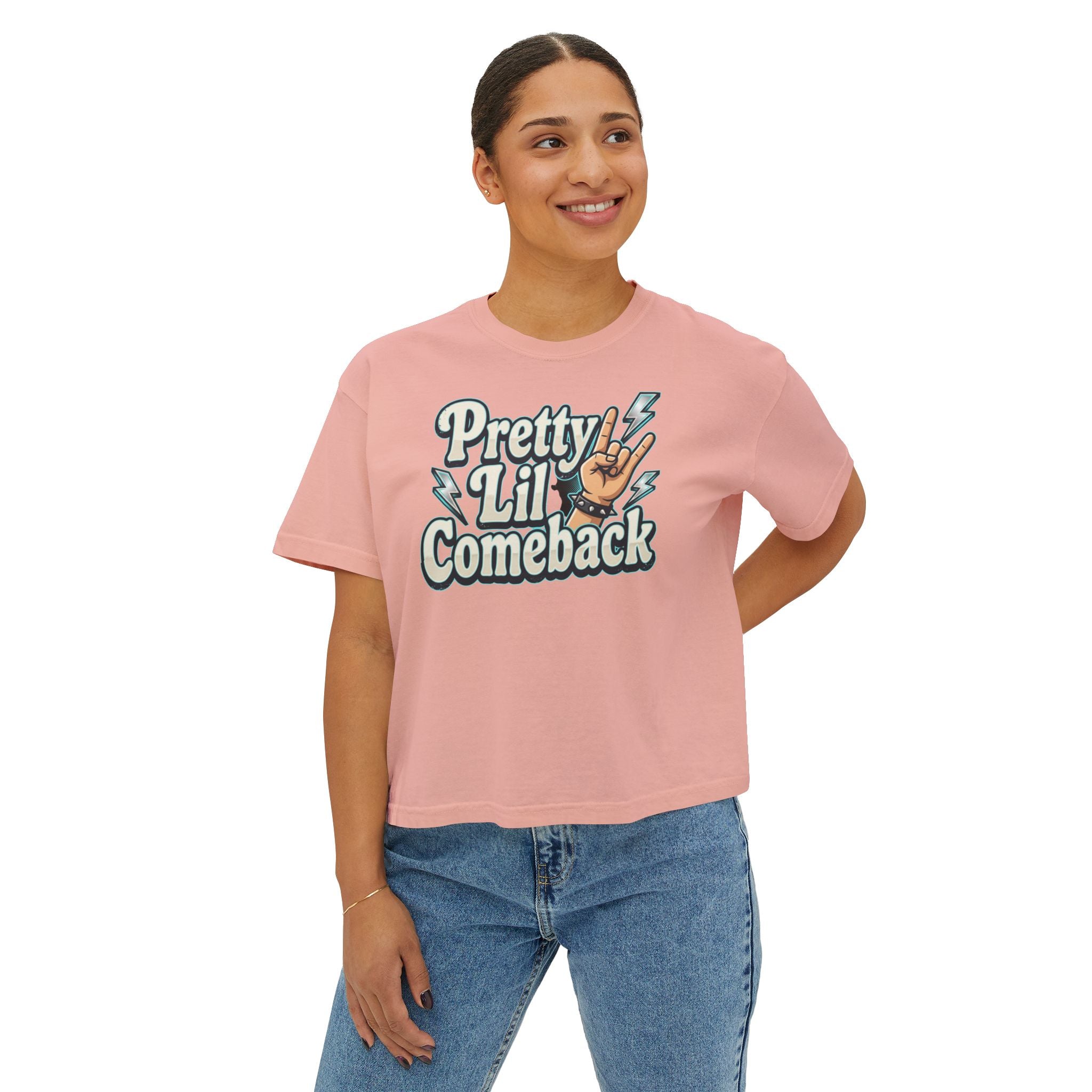 Pretty Lil Comeback Boxy Tee — Recovery Cartel Graphic Women’s Crop Shirt