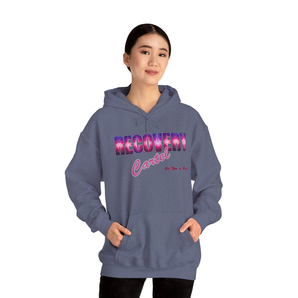 Recovery Cartel Hoodie — Retro Neon print