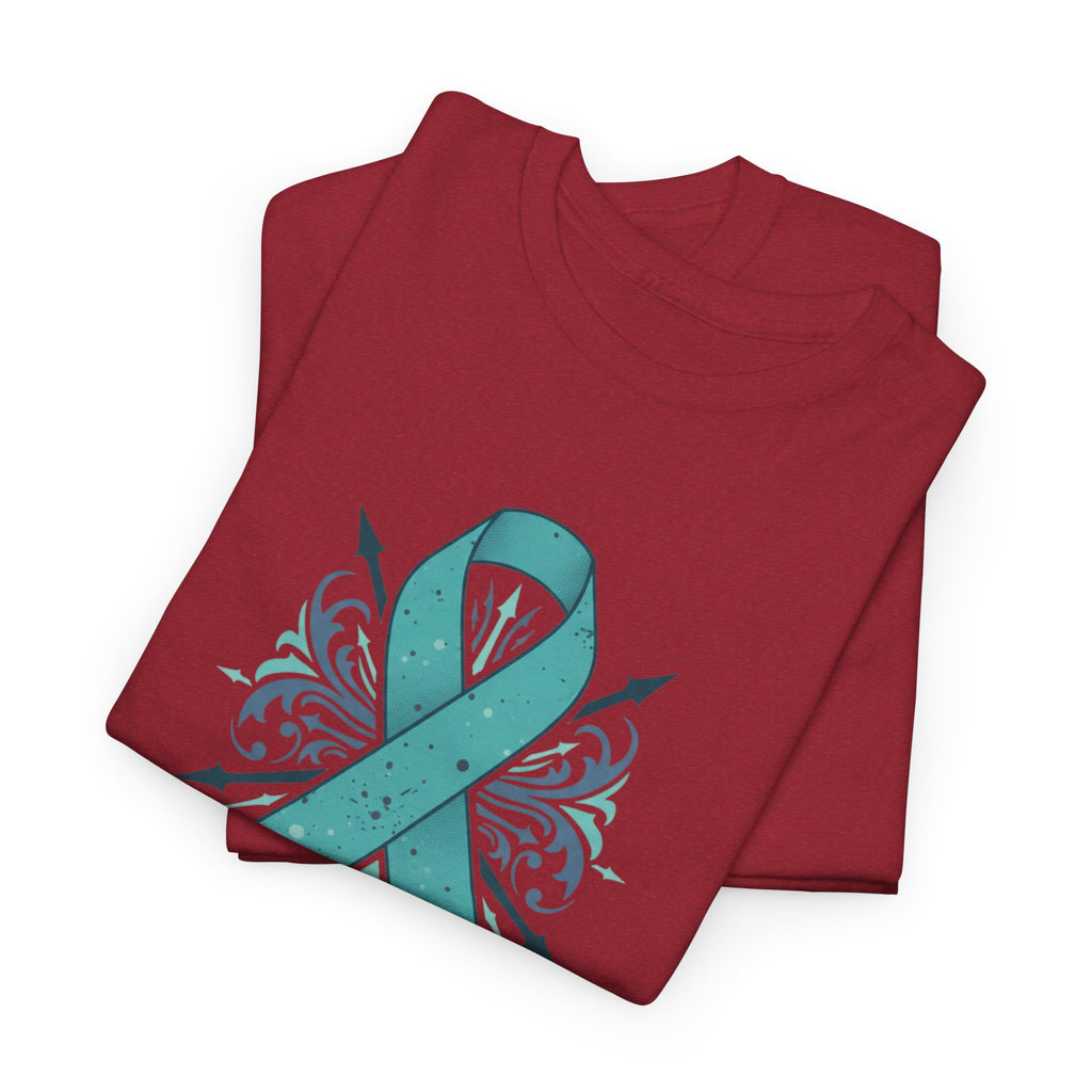 Addiction & Recovery Awareness Ribbon Tee — Teal Support Awareness T-Shirt