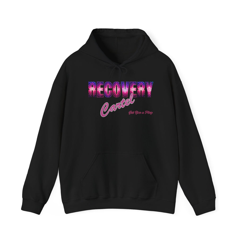 Recovery Cartel Hoodie — Retro Neon print