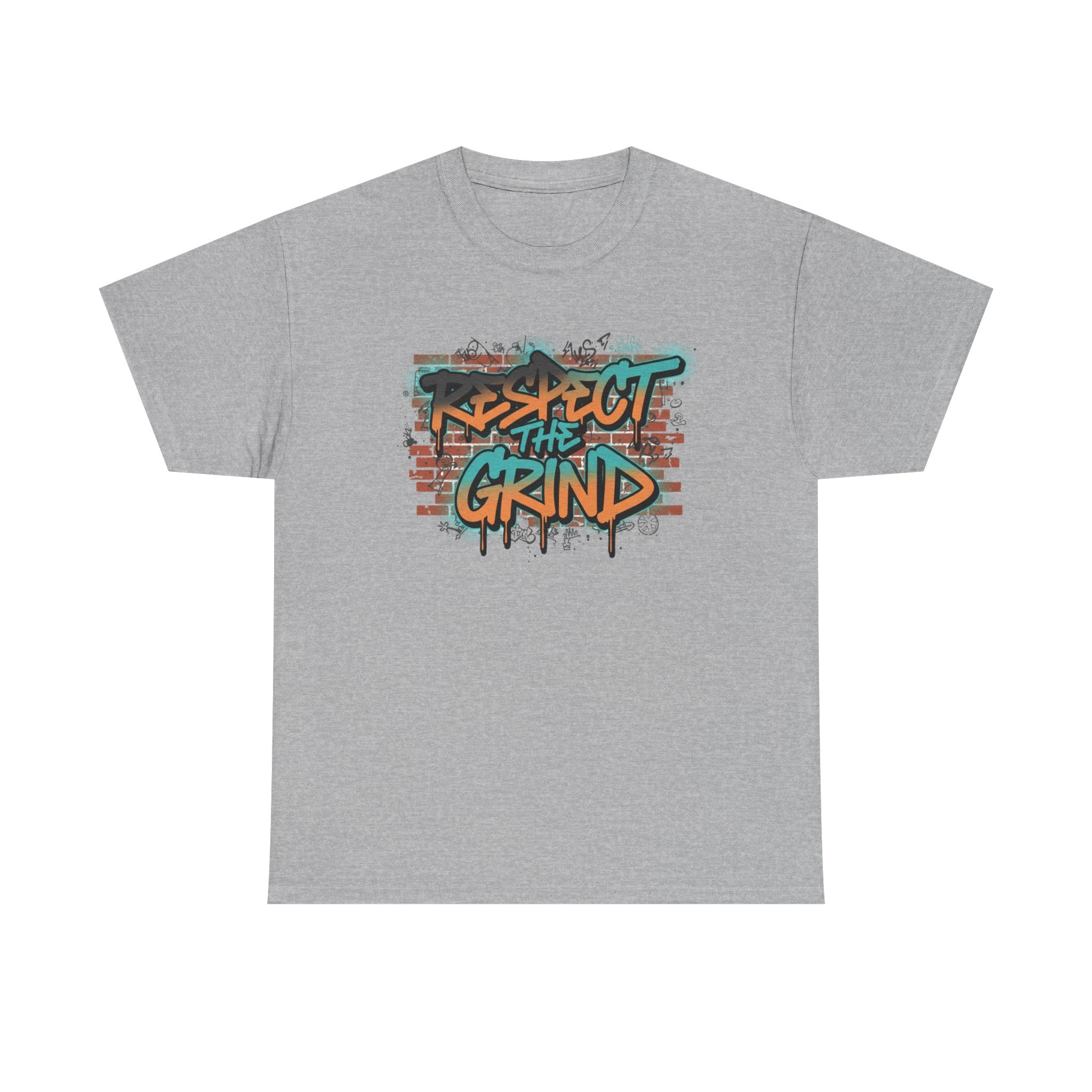 Respect the Grind Graffiti Tee — Urban Motivational Streetwear T‑Shirt