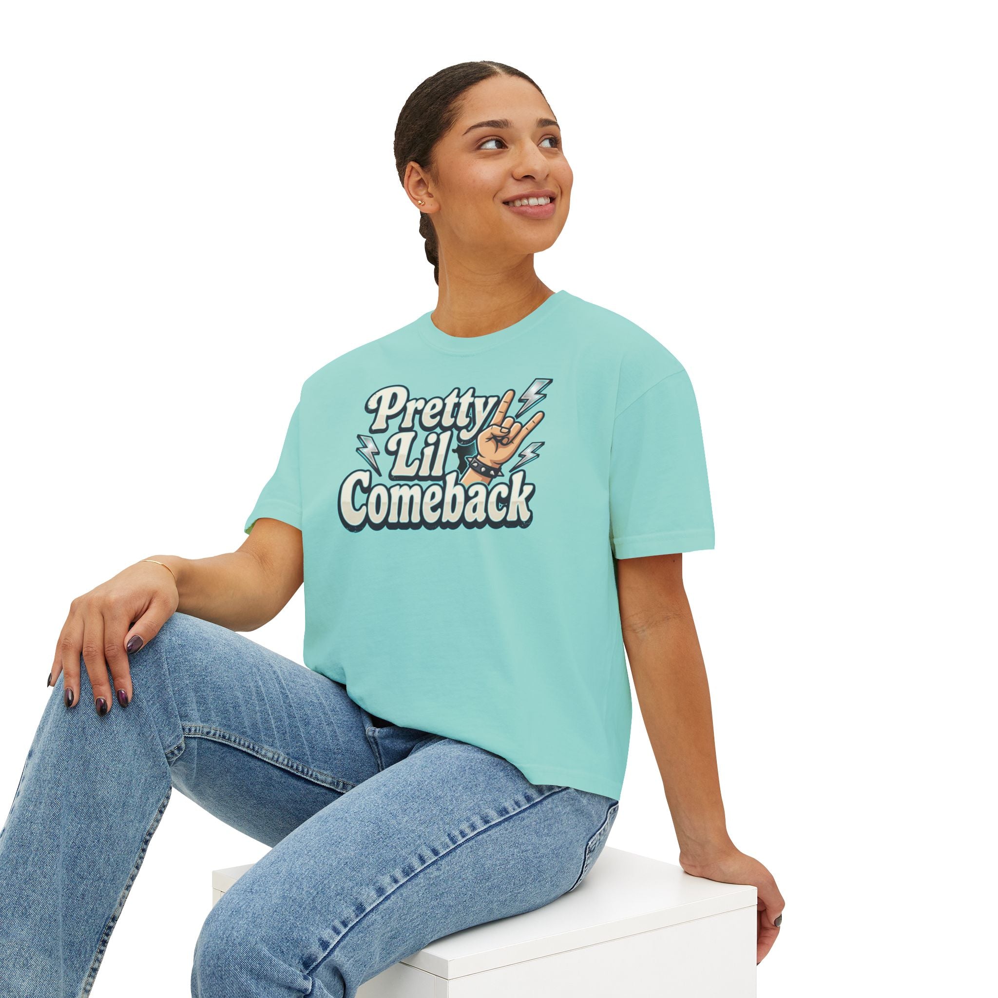 Pretty Lil Comeback Boxy Tee — Recovery Cartel Graphic Women’s Crop Shirt