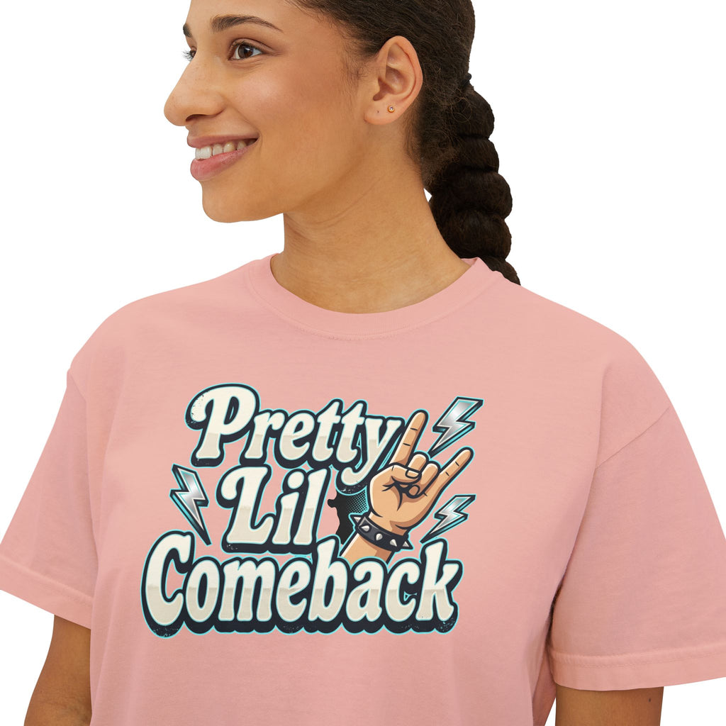 Pretty Lil Comeback Boxy Tee — Recovery Cartel Graphic Women’s Crop Shirt