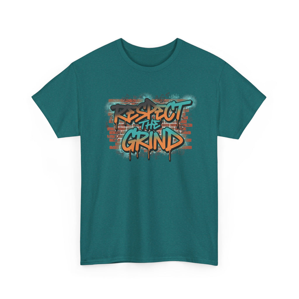 Respect the Grind Graffiti Tee — Urban Motivational Streetwear T‑Shirt