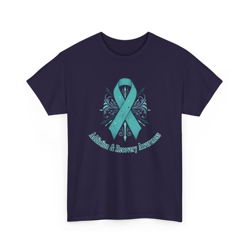 Addiction & Recovery Awareness Ribbon Tee — Teal Support Awareness T-Shirt