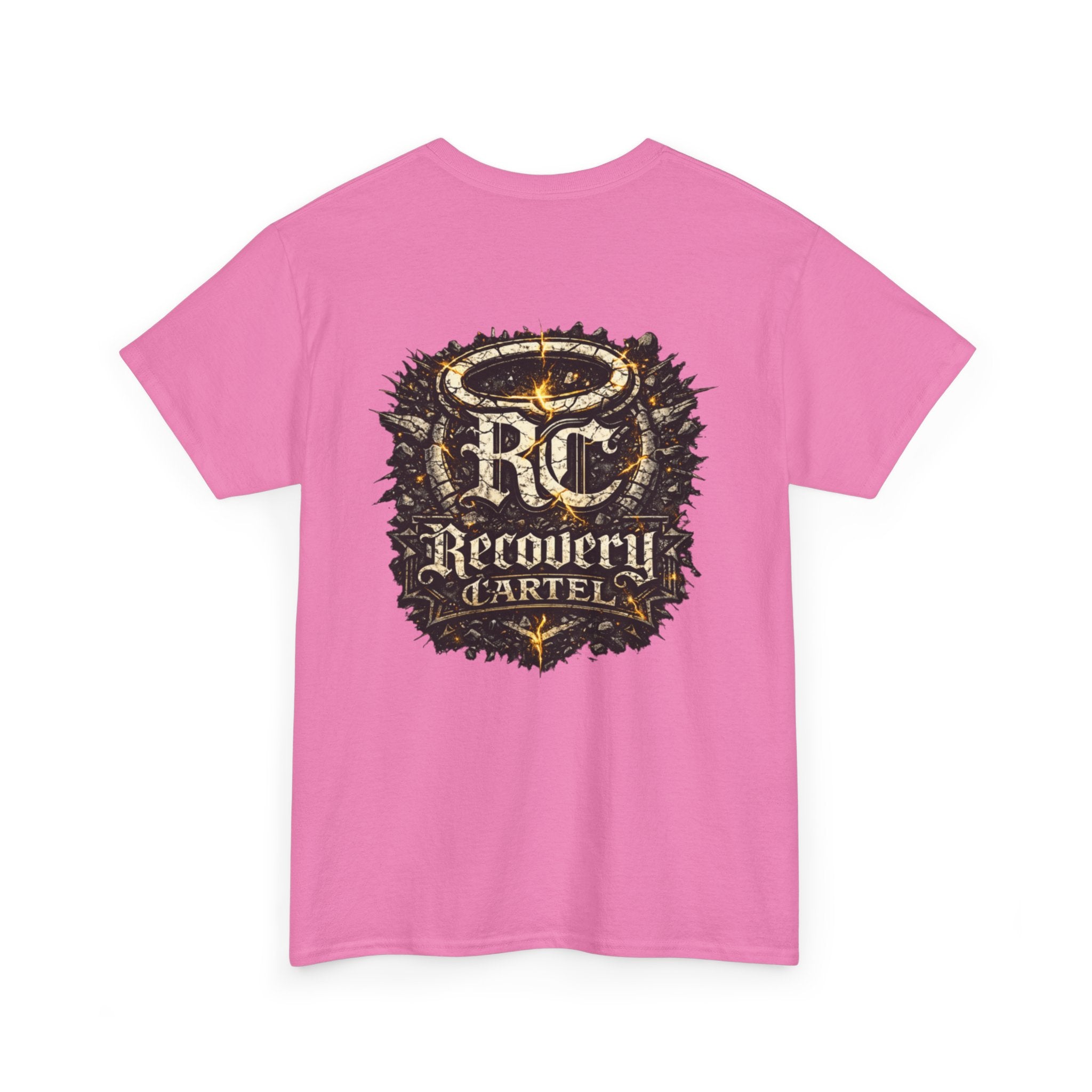 Recovery Cartel Signature Tee with "From Hell to Healing" on the front