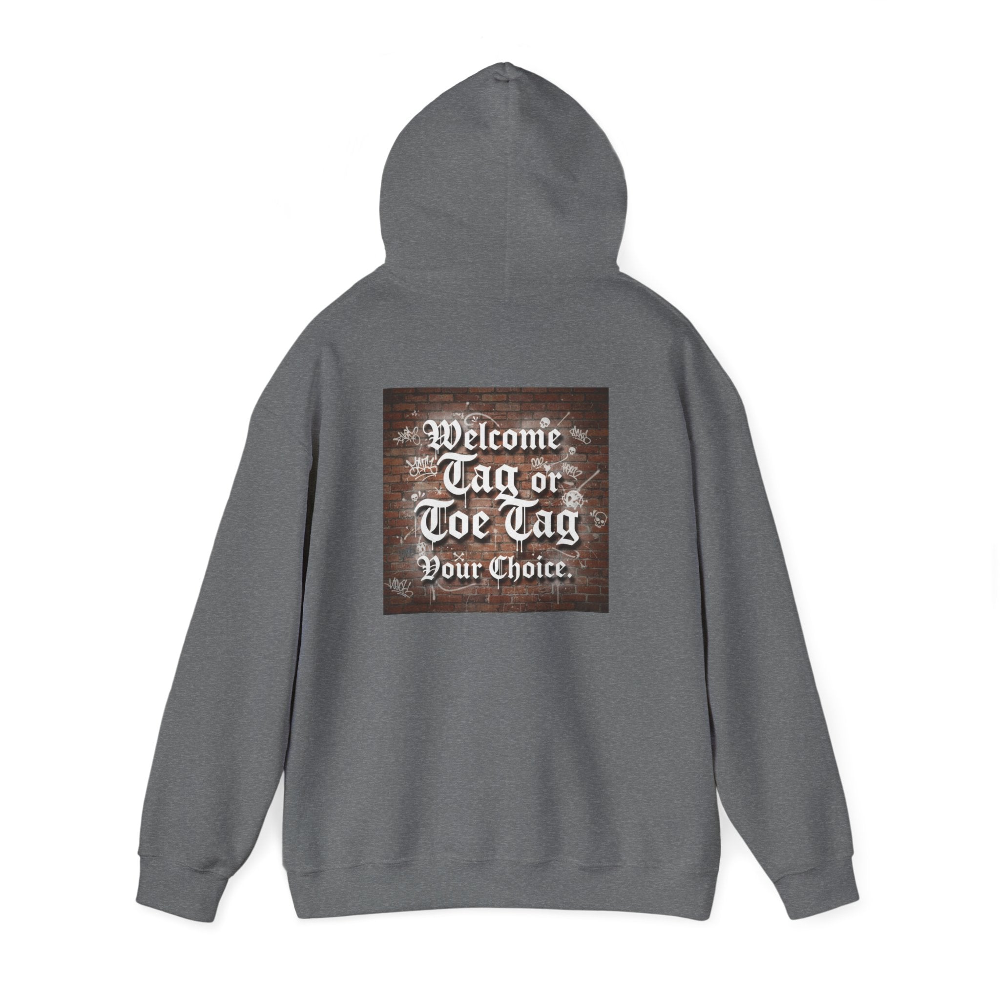 Recovery Carter Hoodie — "Welcome Tag or Toe Tag" Back Graphic