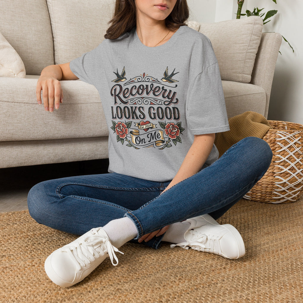 Recovery Looks Good T-Shirt — Inspirational Sobriety & Healing Tee