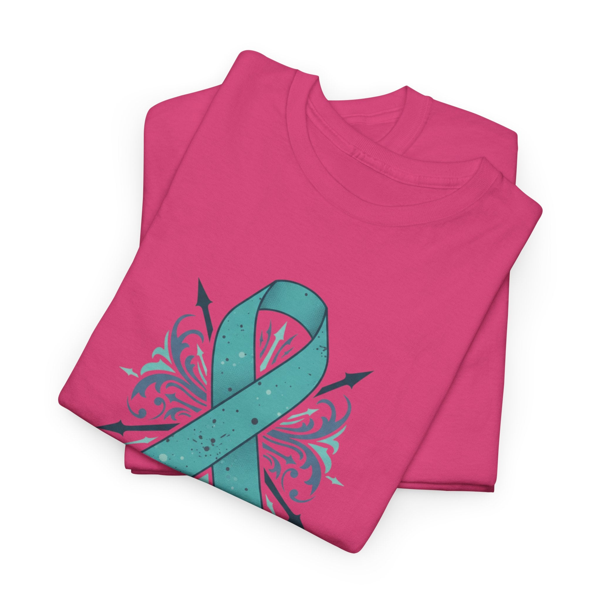 Addiction & Recovery Awareness Ribbon Tee — Teal Support Awareness T-Shirt