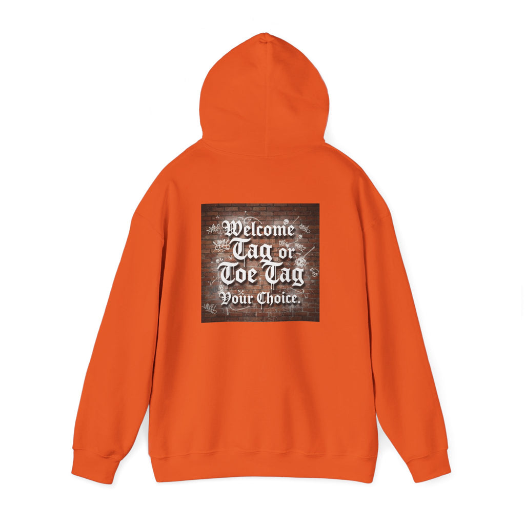 Recovery Carter Hoodie — "Welcome Tag or Toe Tag" Back Graphic