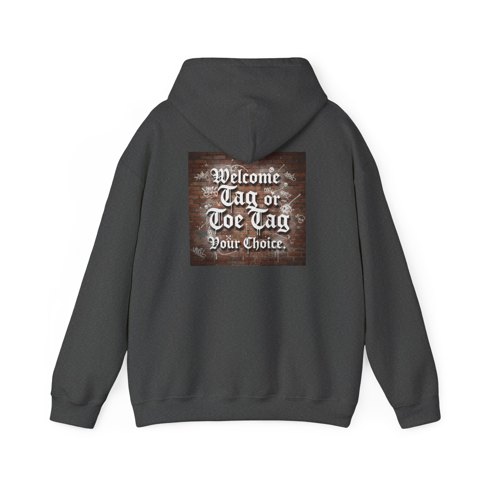 Recovery Carter Hoodie — "Welcome Tag or Toe Tag" Back Graphic
