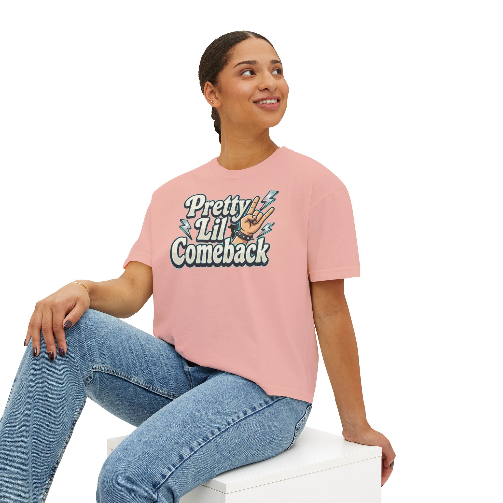 Pretty Lil Comeback Boxy Tee — Recovery Cartel Graphic Women’s Crop Shirt