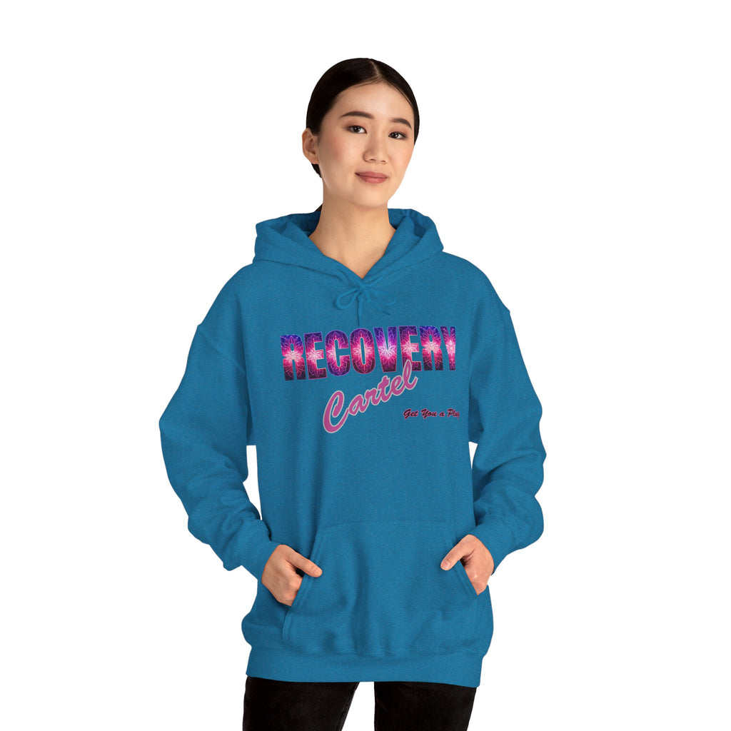 Recovery Cartel Hoodie — Retro Neon print