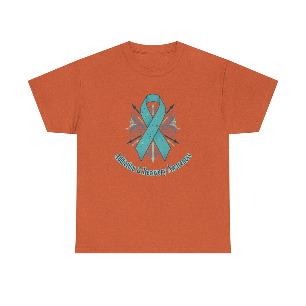 Addiction & Recovery Awareness Ribbon Tee — Teal Support Awareness T-Shirt