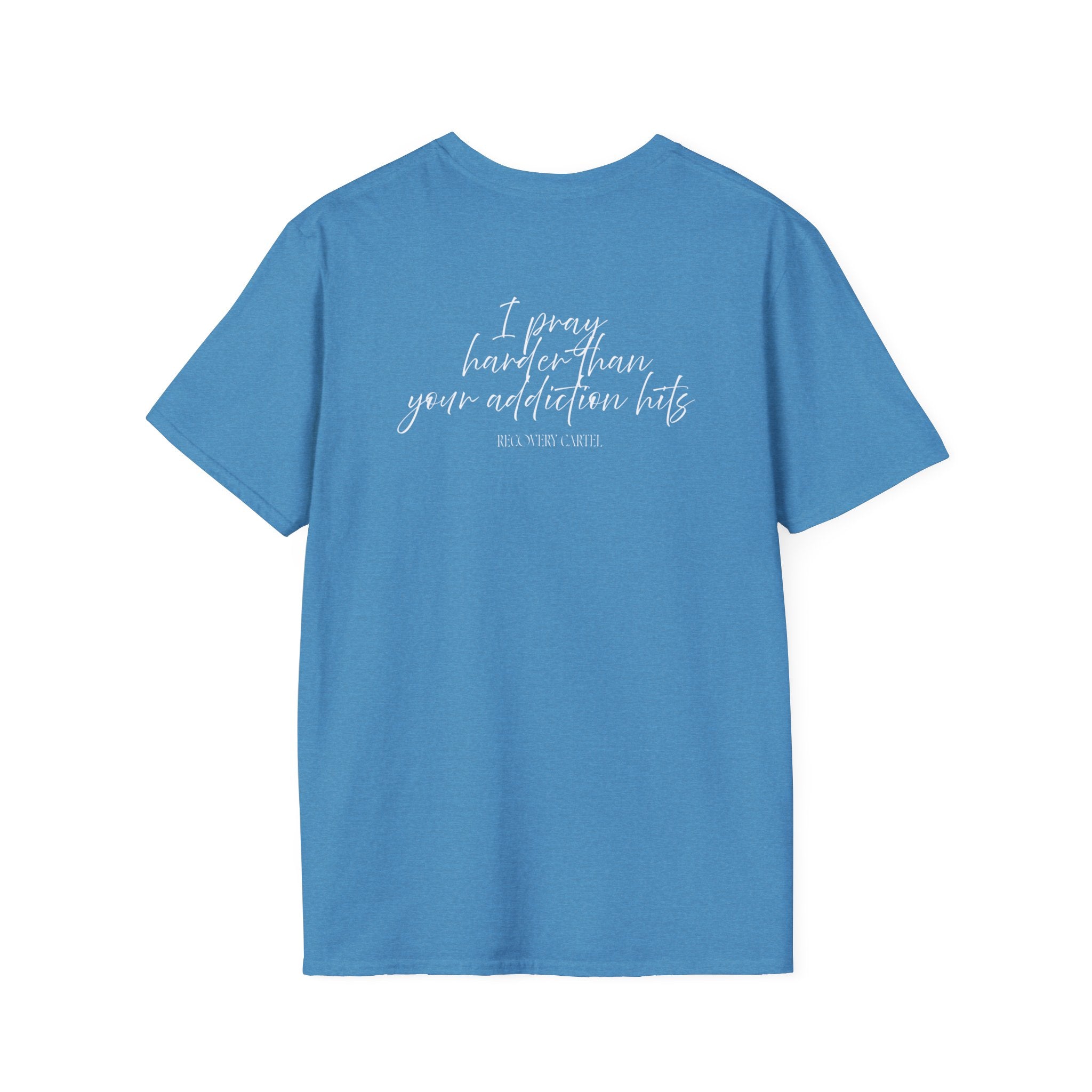 Cartel Mom Tee- I pray harder than your addiction hits