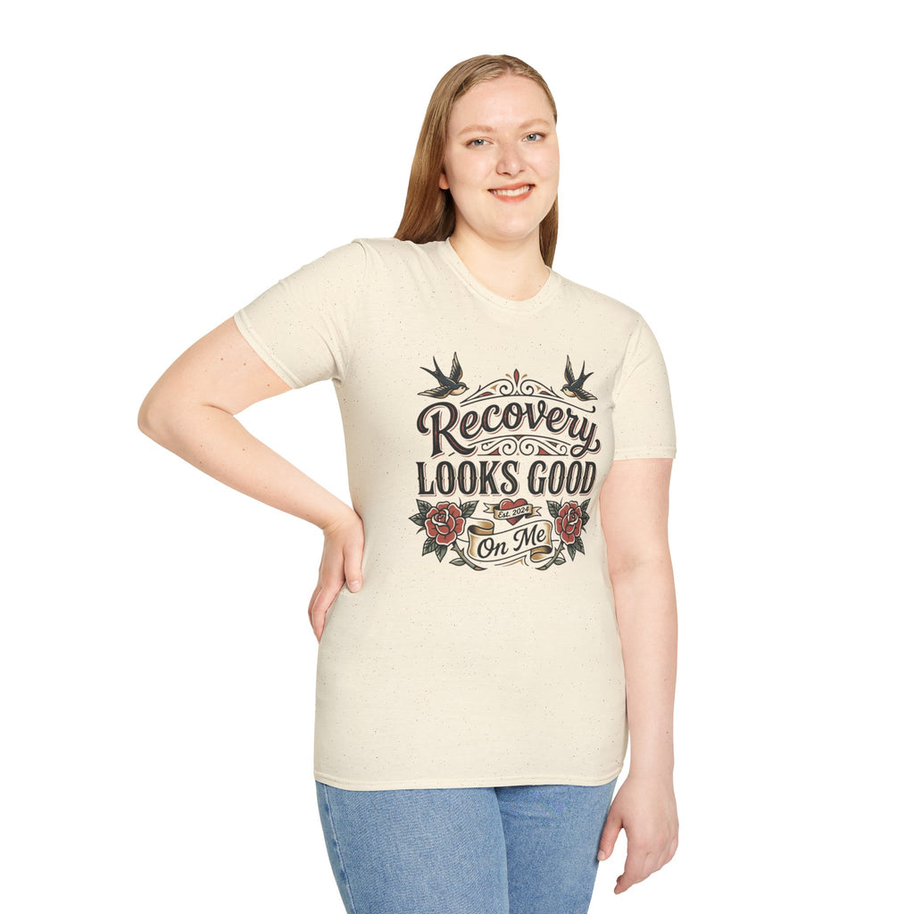 Recovery Looks Good T-Shirt — Inspirational Sobriety & Healing Tee