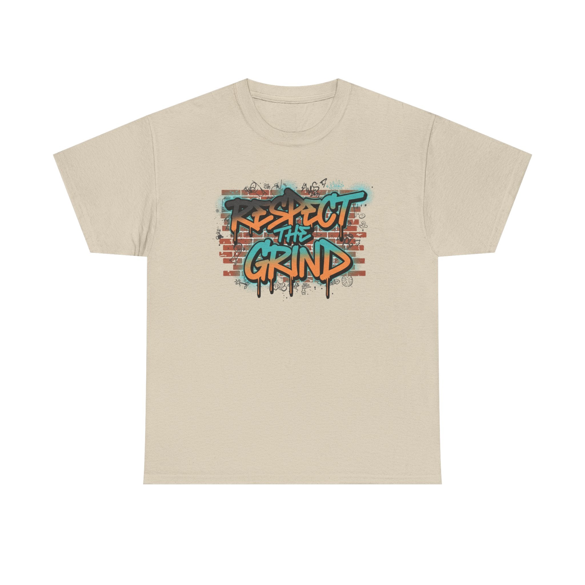 Respect the Grind Graffiti Tee — Urban Motivational Streetwear T‑Shirt