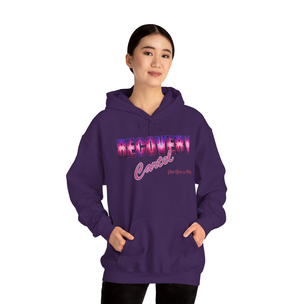 Recovery Cartel Hoodie — Retro Neon print
