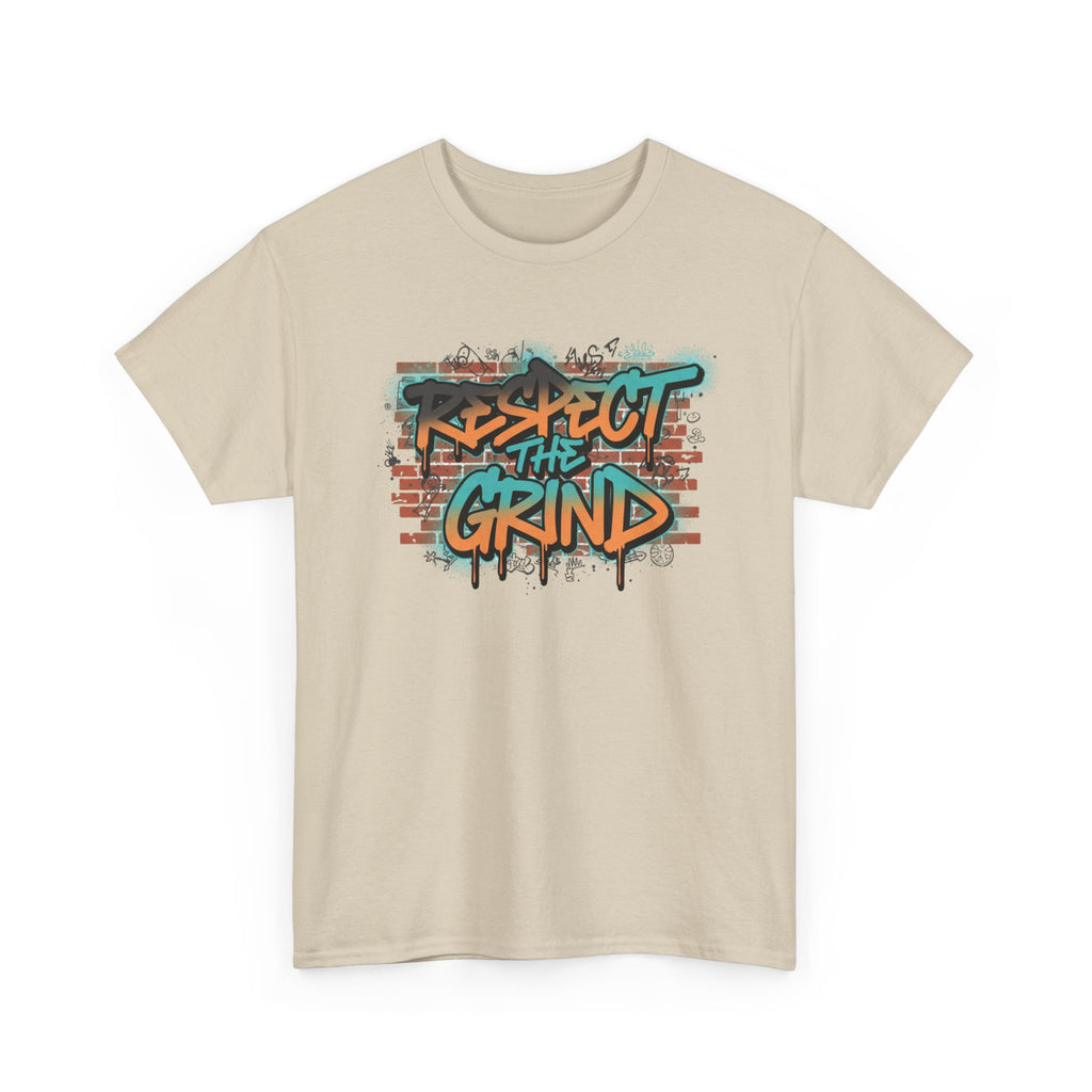 Respect the Grind Graffiti Tee — Urban Motivational Streetwear T‑Shirt