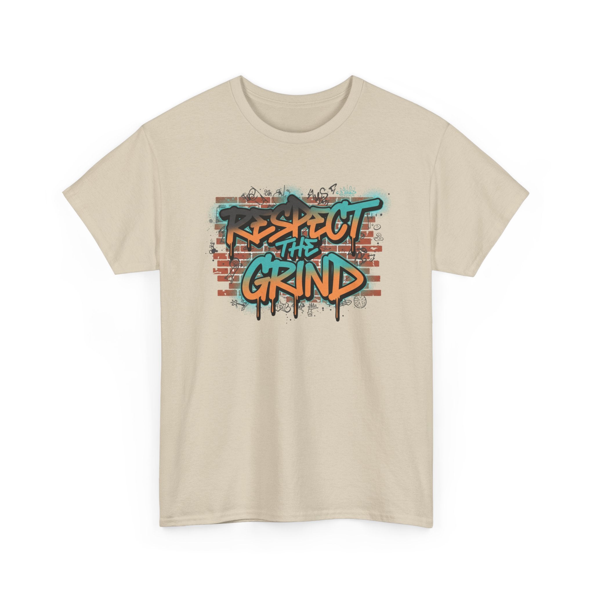 Respect the Grind Graffiti Tee — Urban Motivational Streetwear T‑Shirt