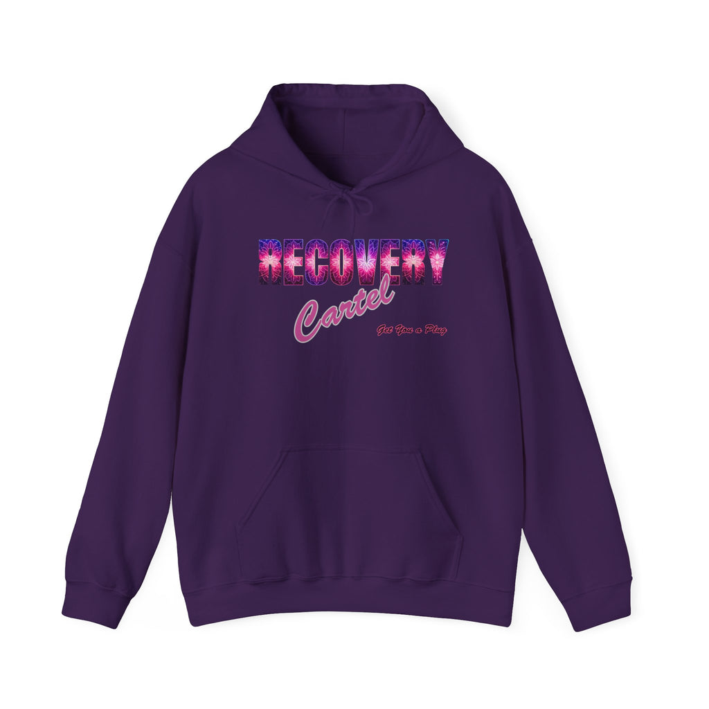 Recovery Cartel Hoodie — Retro Neon print