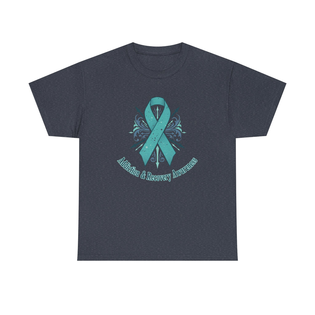 Addiction & Recovery Awareness Ribbon Tee — Teal Support Awareness T-Shirt