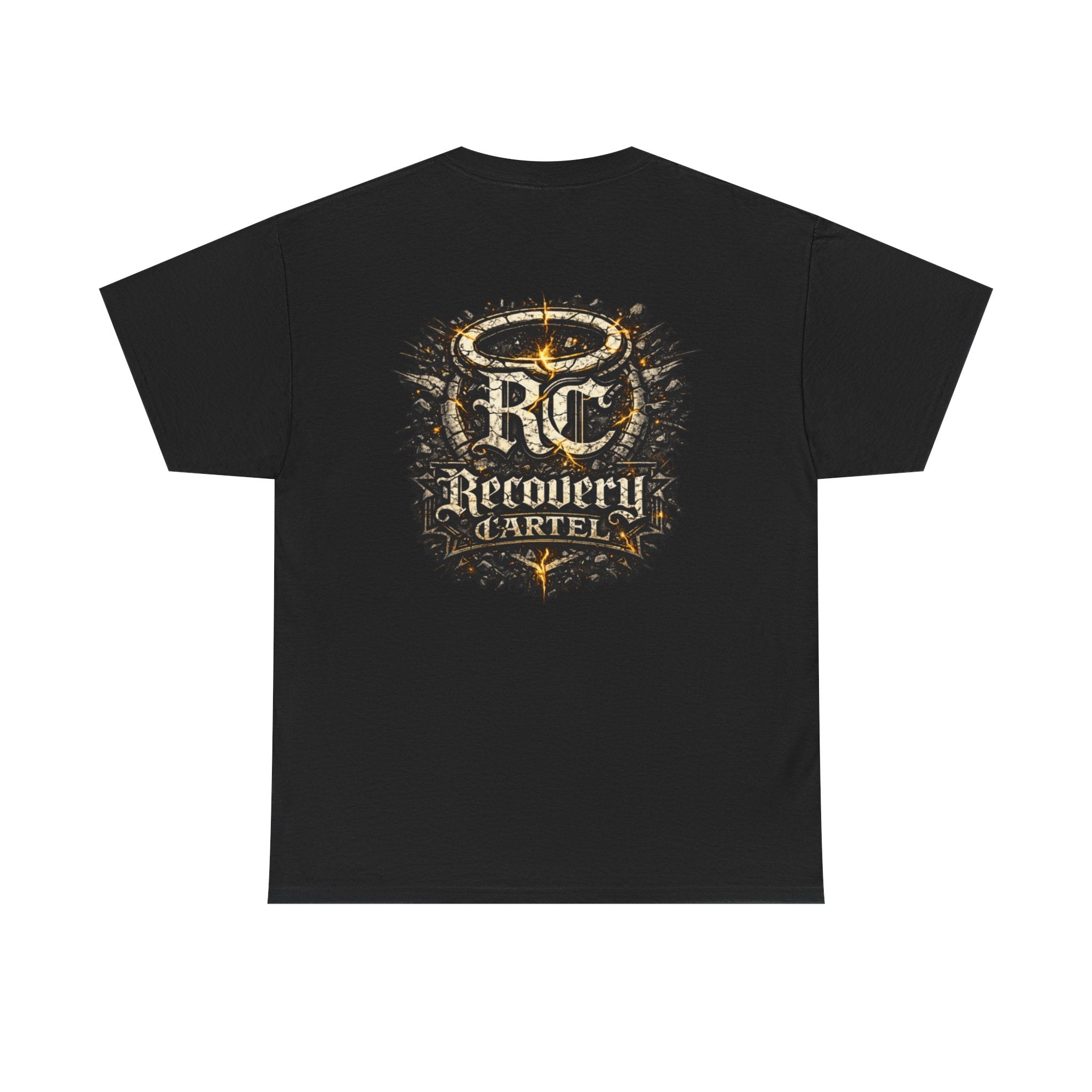 Recovery Cartel Signature Tee with "From Hell to Healing" on the front
