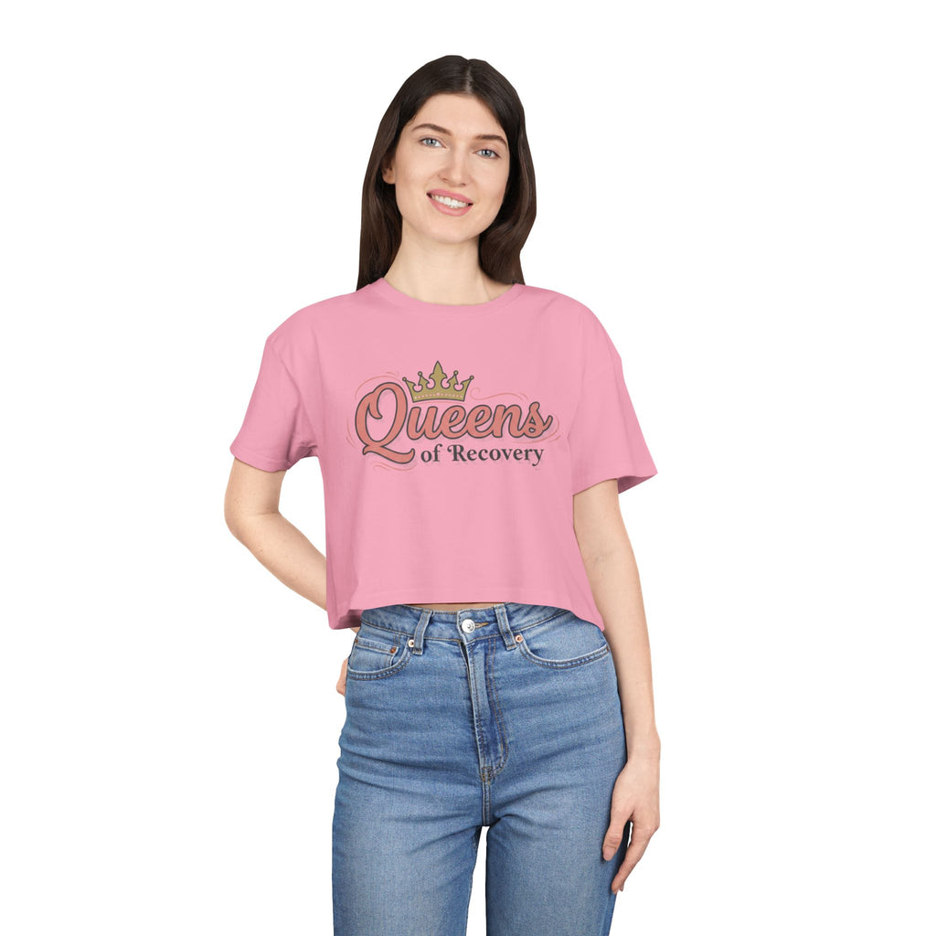 Queens of recovery crop tee by Recovery Cartel