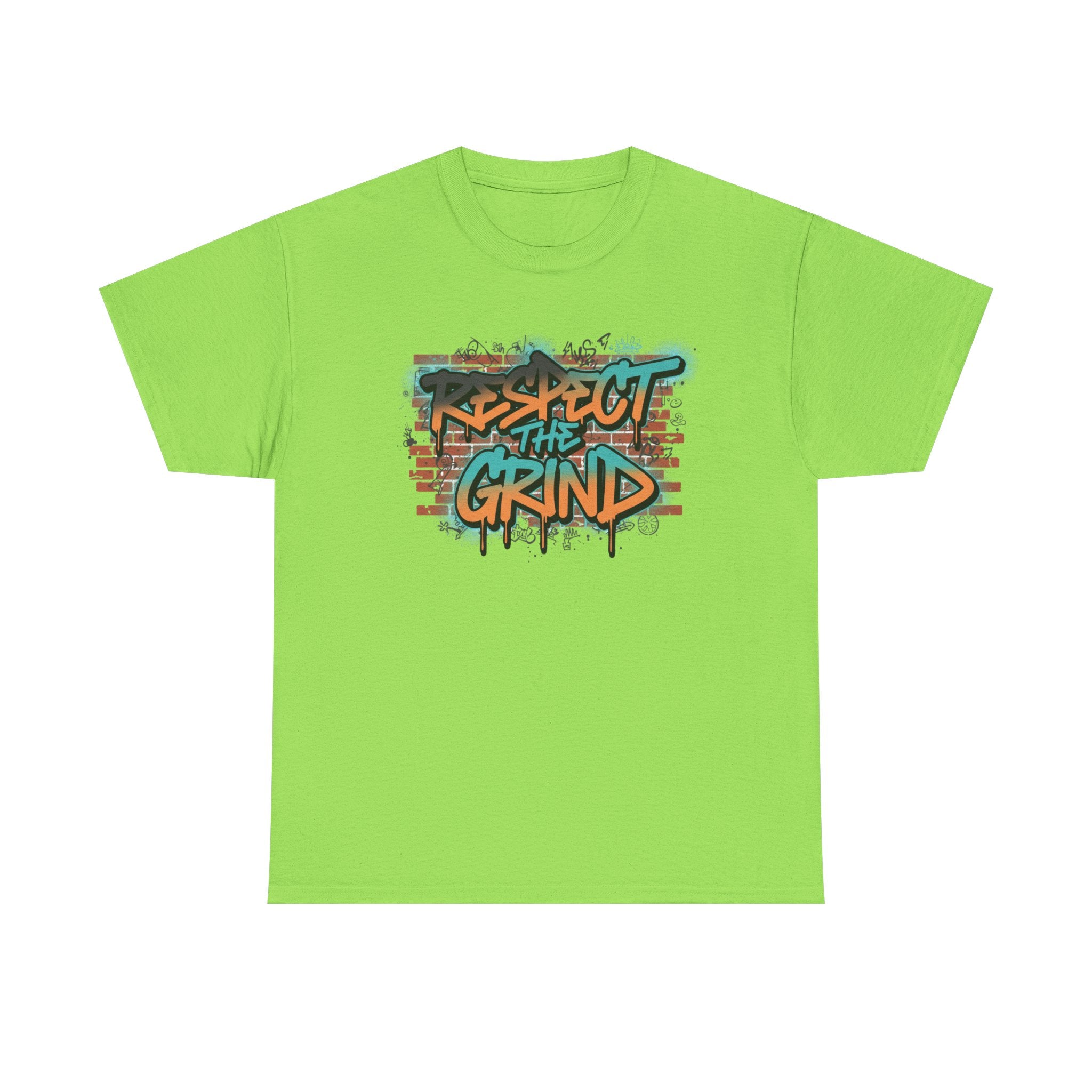 Respect the Grind Graffiti Tee — Urban Motivational Streetwear T‑Shirt
