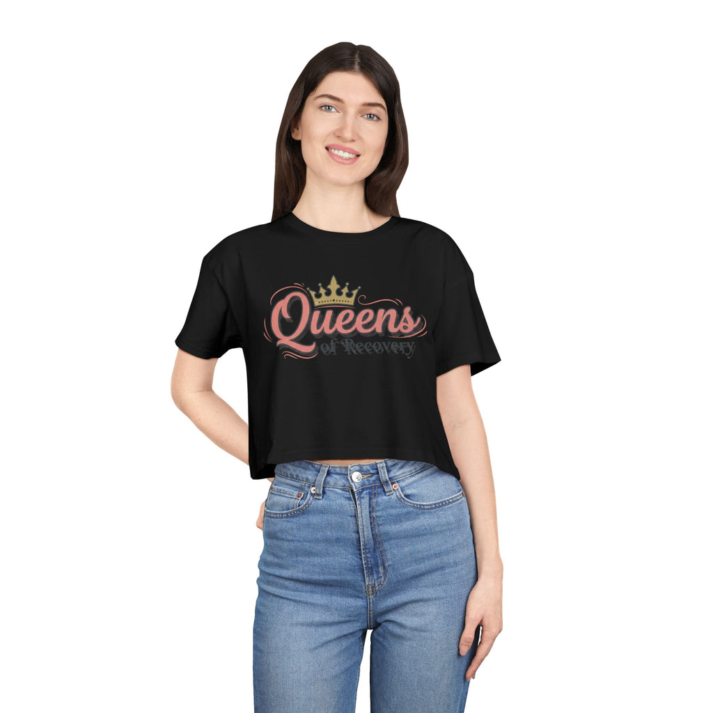 Queens of recovery crop tee by Recovery Cartel