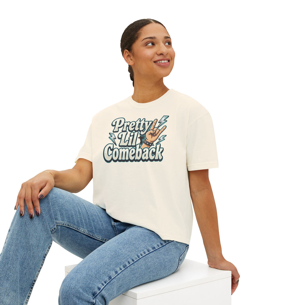 Pretty Lil Comeback Boxy Tee — Recovery Cartel Graphic Women’s Crop Shirt