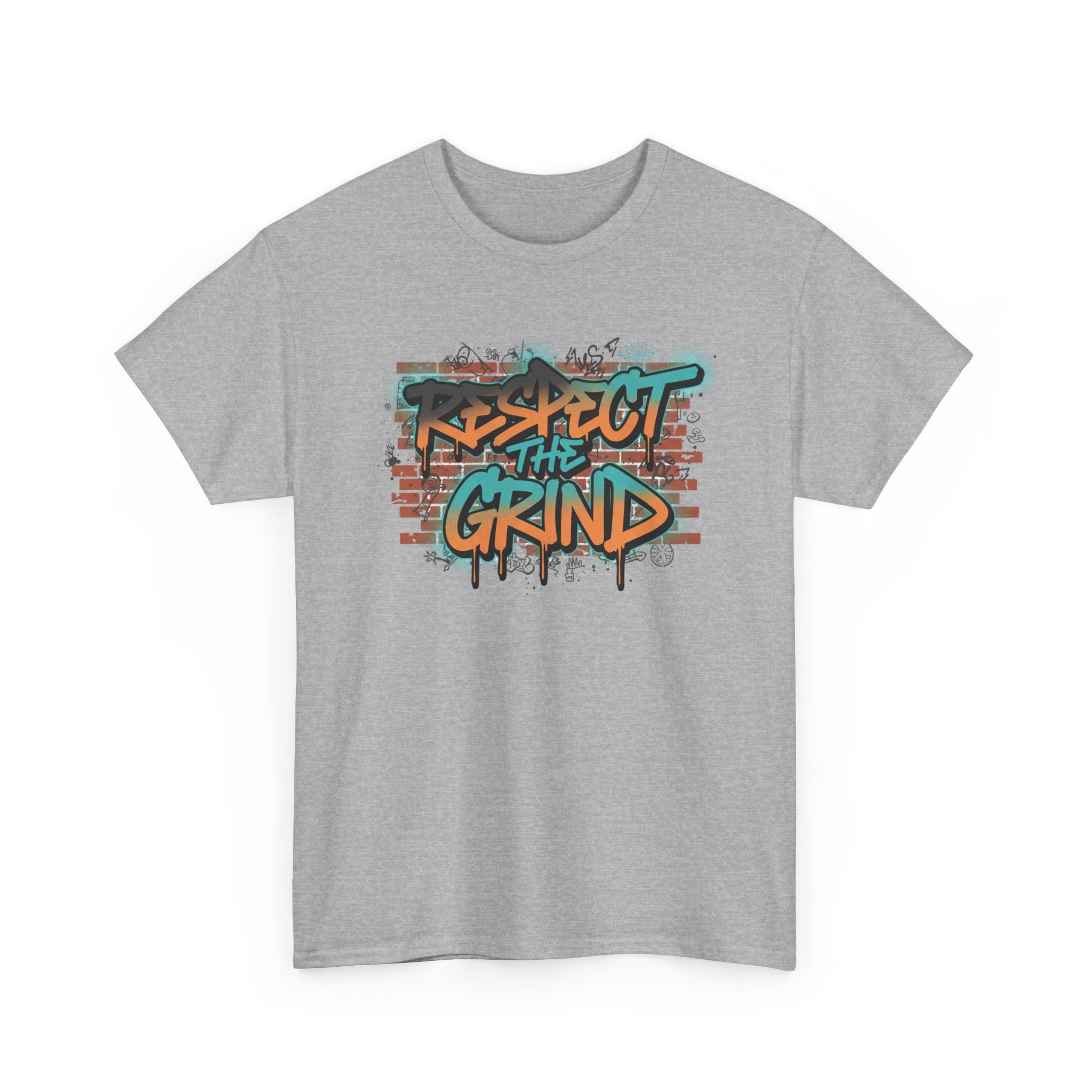 Respect the Grind Graffiti Tee — Urban Motivational Streetwear T‑Shirt