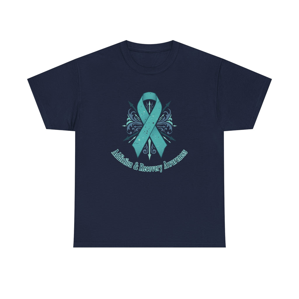 Addiction & Recovery Awareness Ribbon Tee — Teal Support Awareness T-Shirt