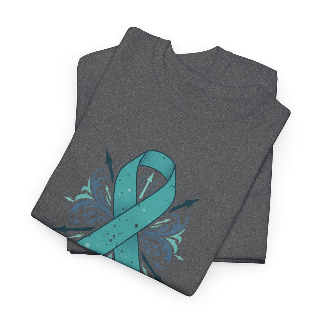 Addiction & Recovery Awareness Ribbon Tee — Teal Support Awareness T-Shirt