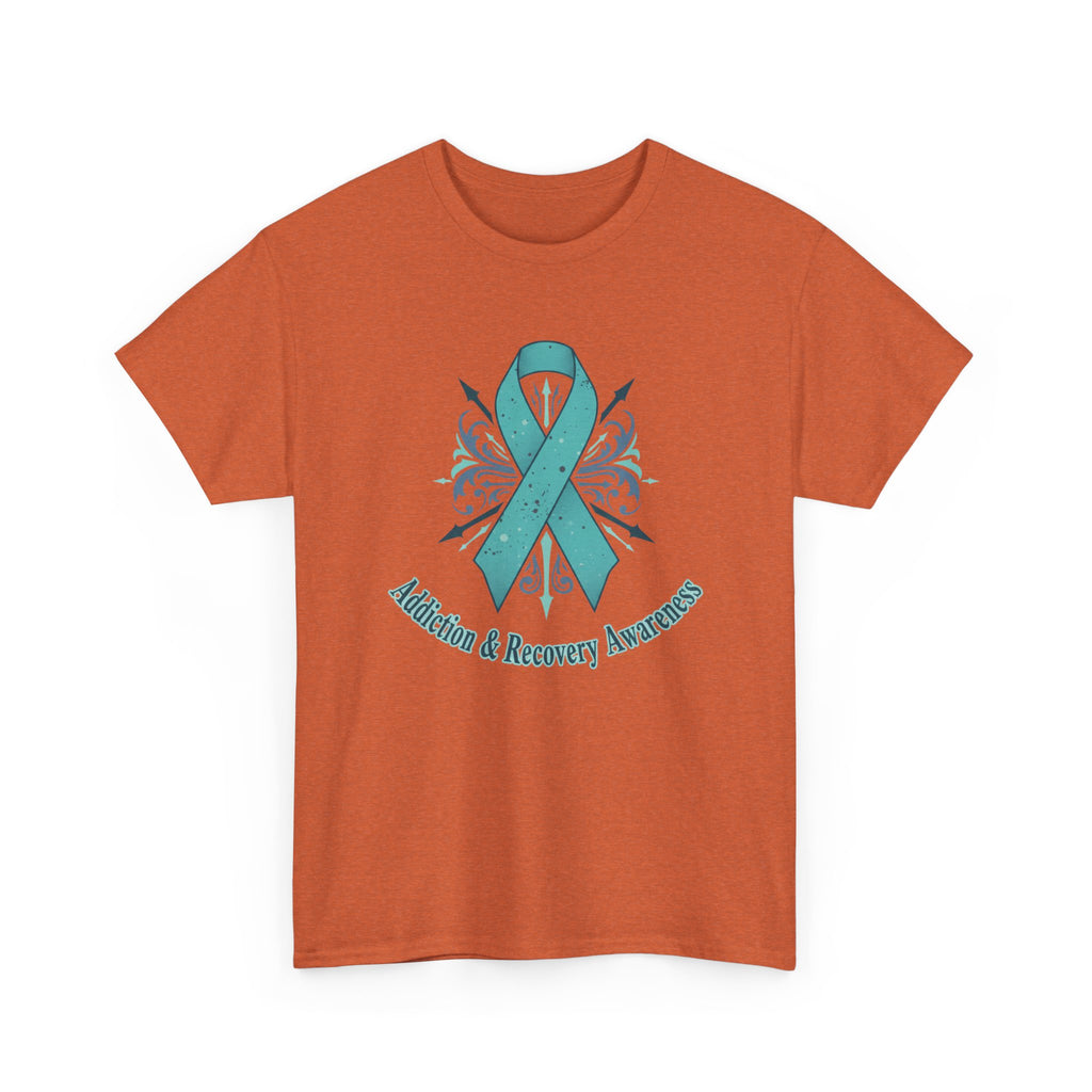 Addiction & Recovery Awareness Ribbon Tee — Teal Support Awareness T-Shirt