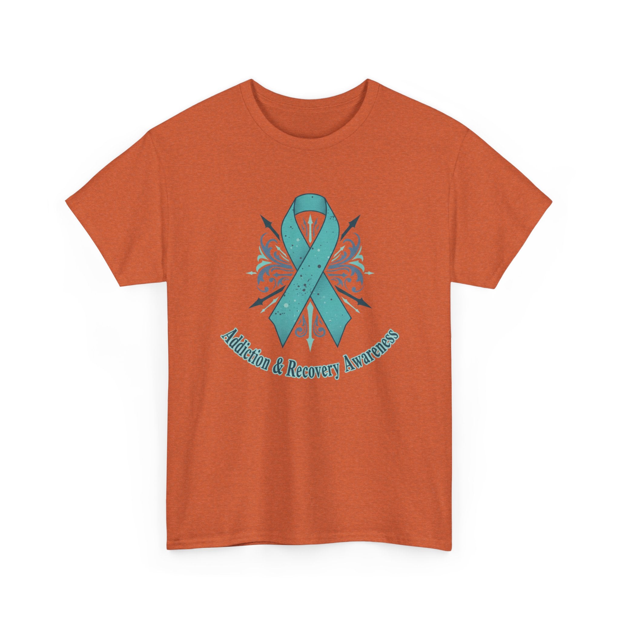 Addiction & Recovery Awareness Ribbon Tee — Teal Support Awareness T-Shirt