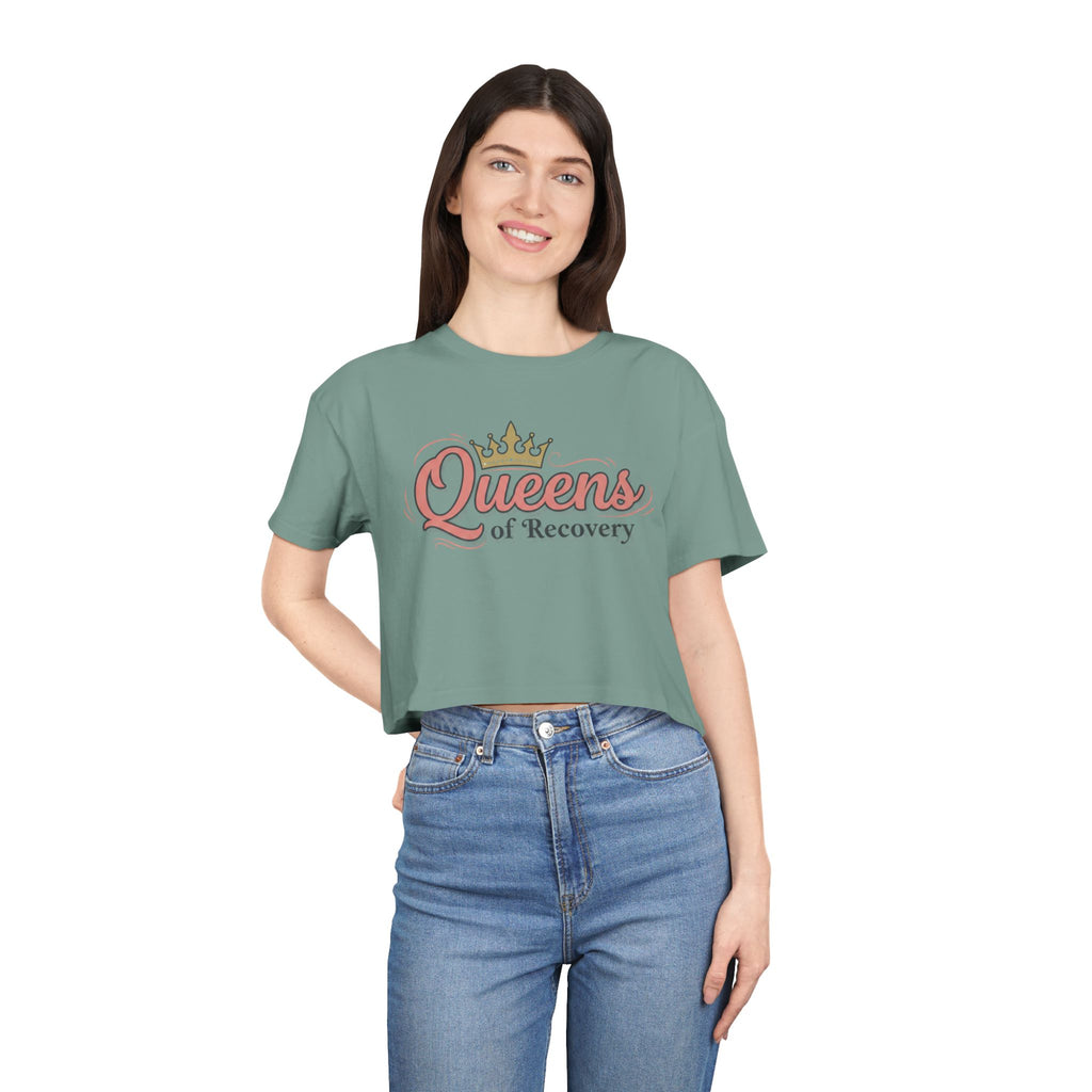 Queens of recovery crop tee by Recovery Cartel