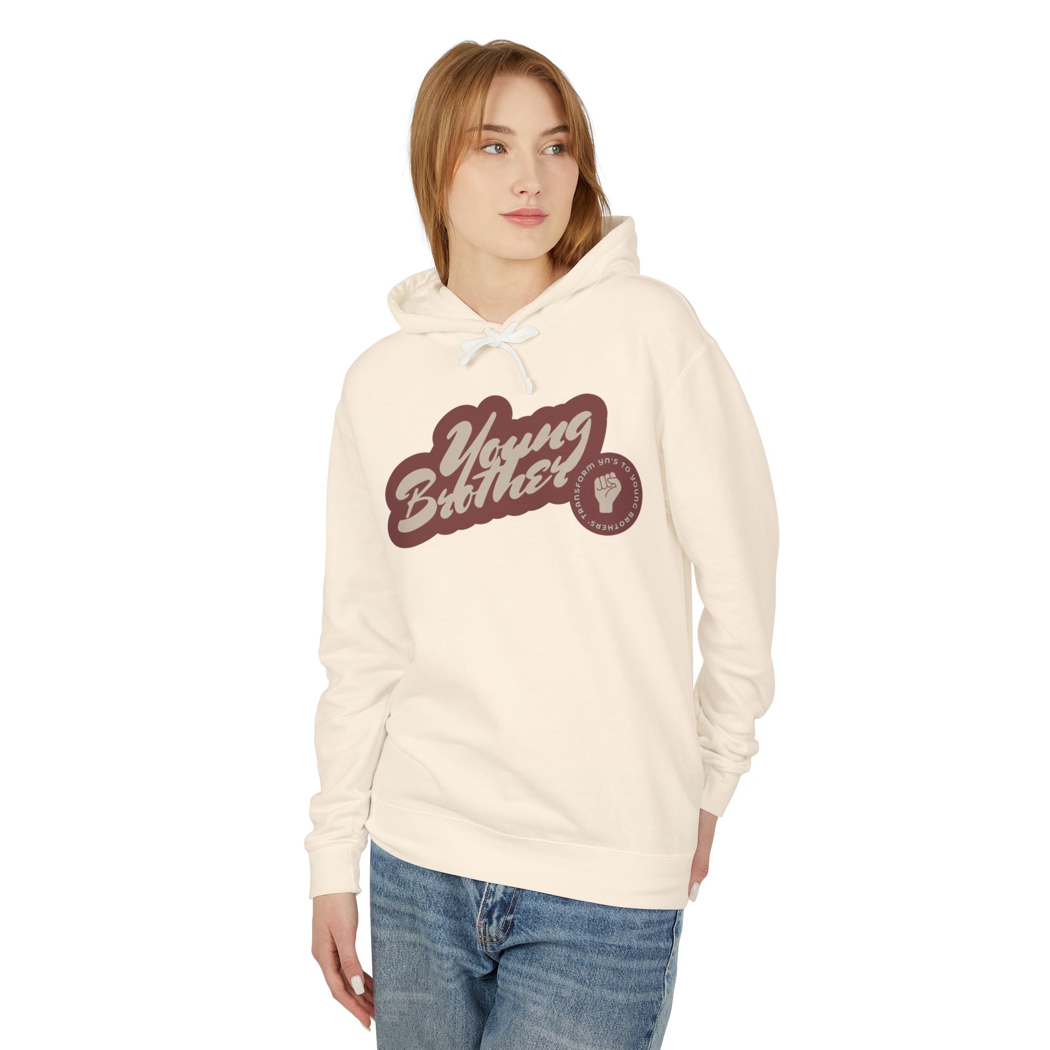 Young Brother Hoodie — Retro Script Logo Pullover