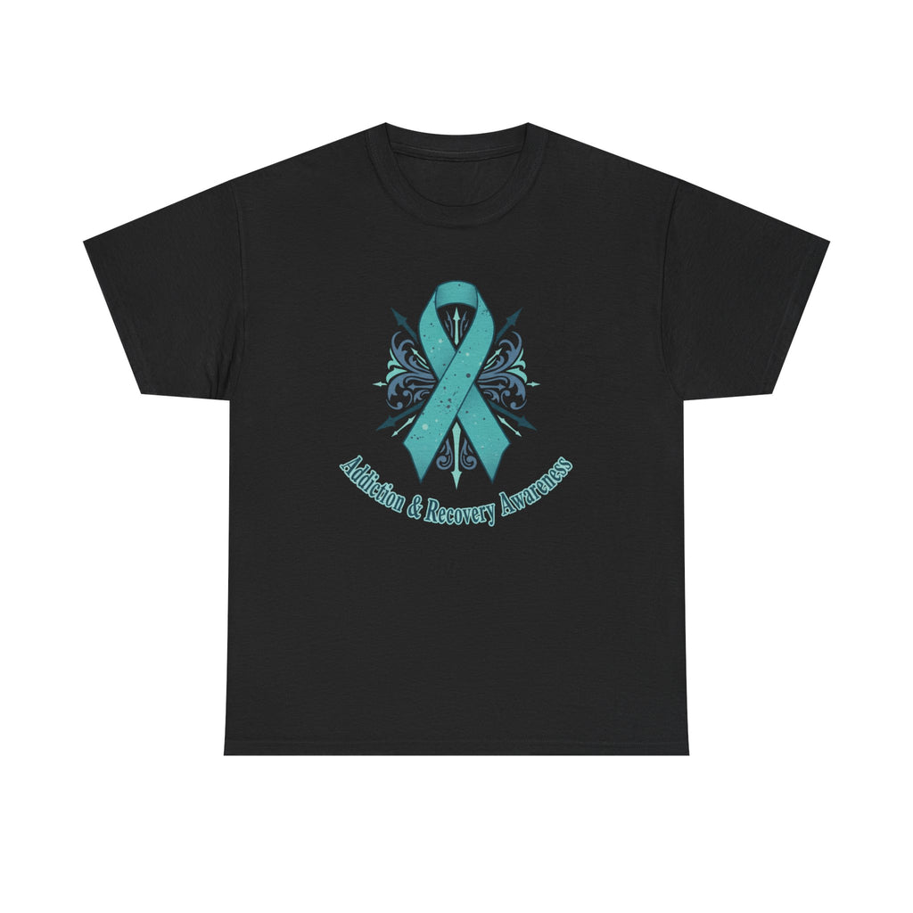 Addiction & Recovery Awareness Ribbon Tee — Teal Support Awareness T-Shirt
