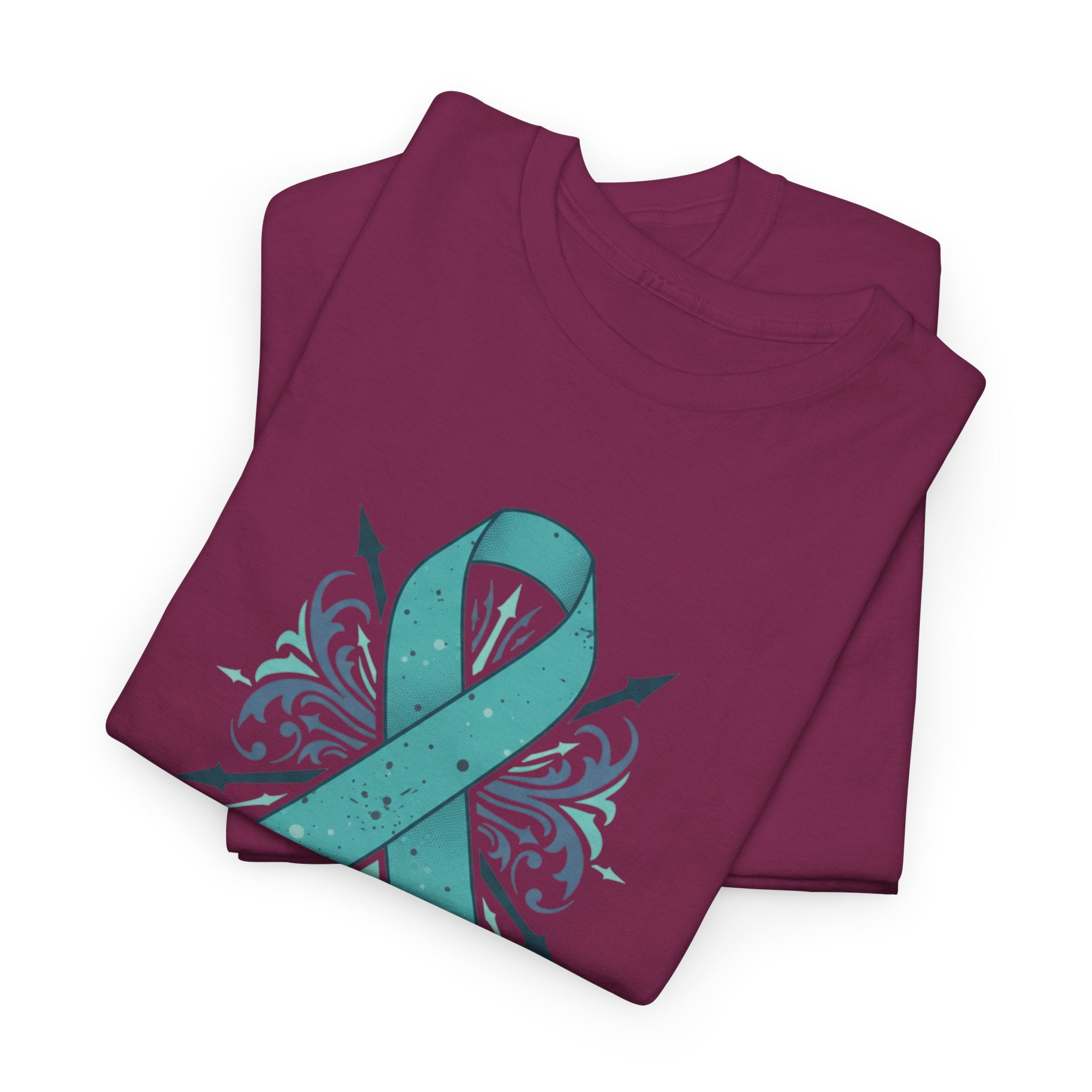 Addiction & Recovery Awareness Ribbon Tee — Teal Support Awareness T-Shirt