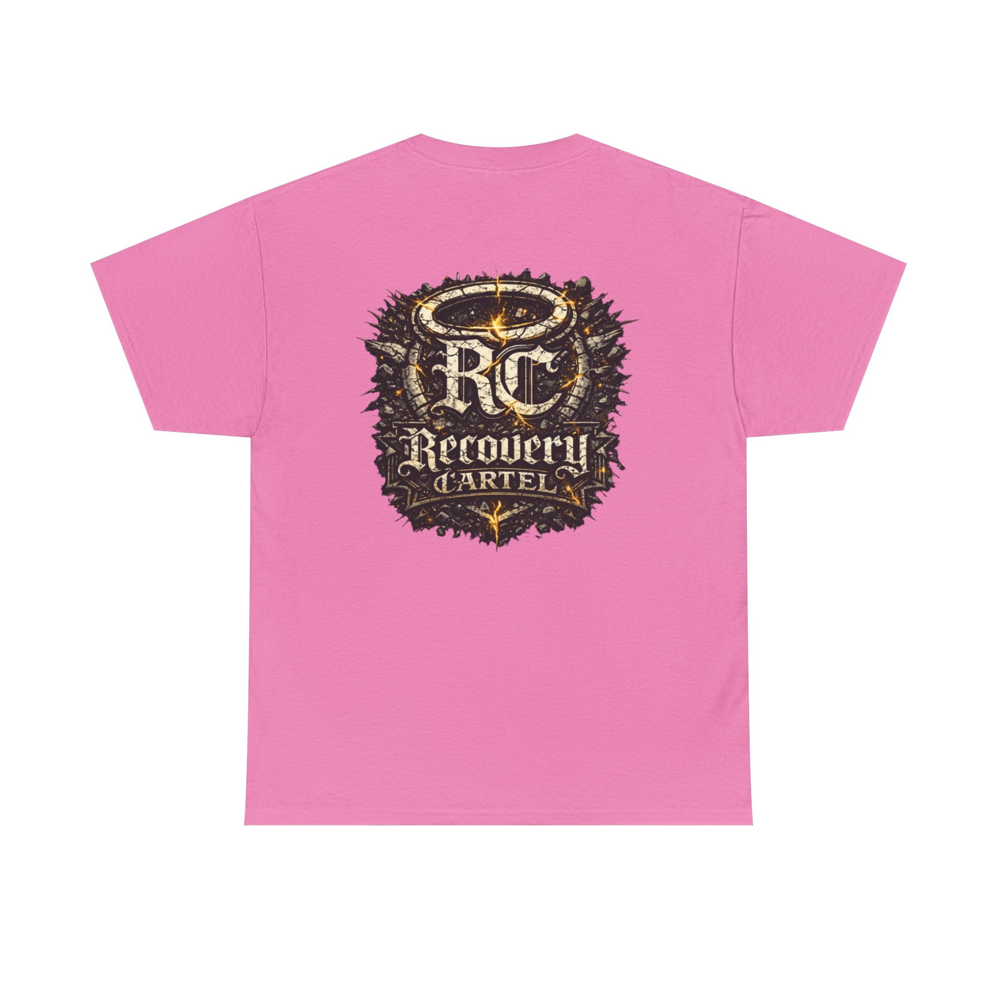 Recovery Cartel Signature Tee with "From Hell to Healing" on the front