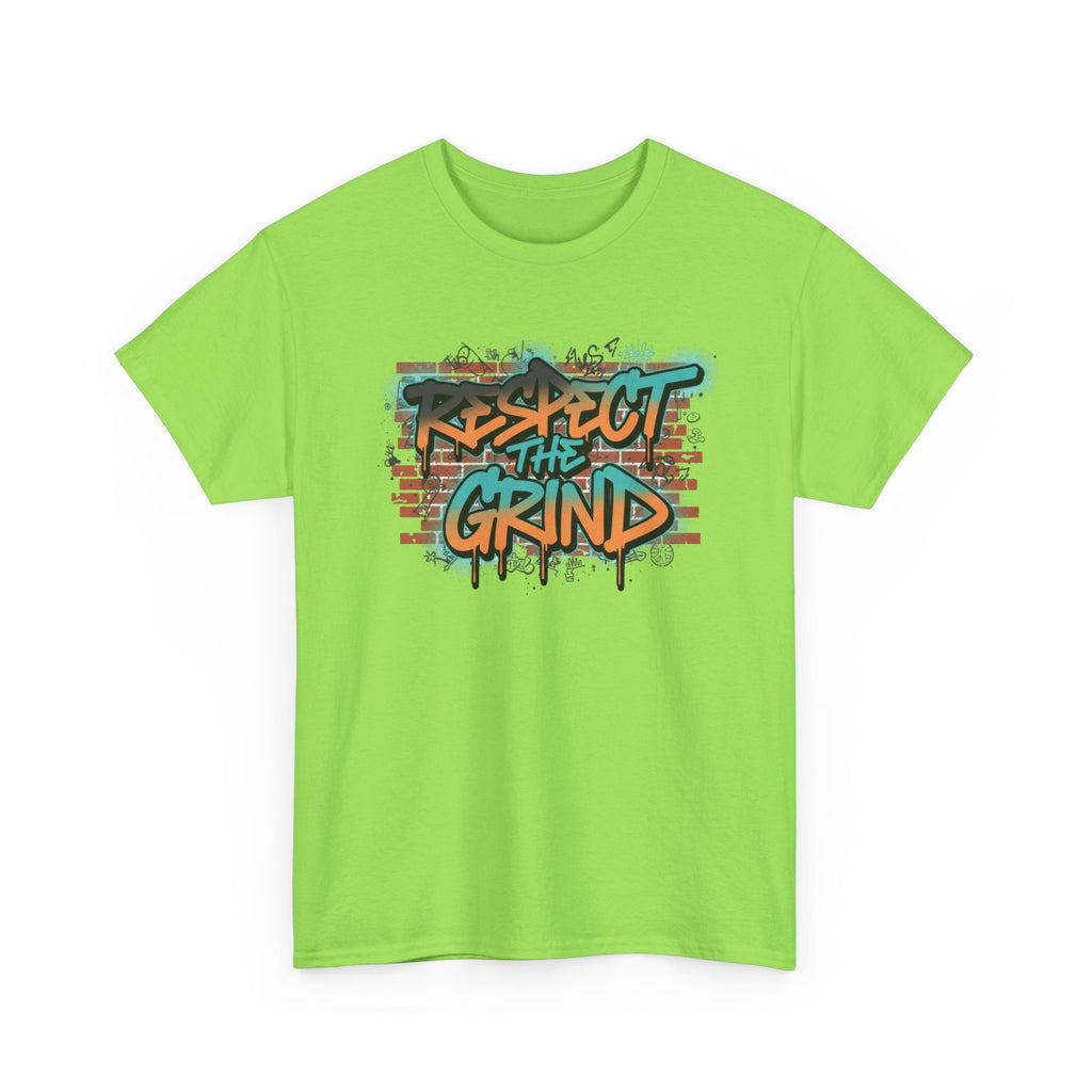 Respect the Grind Graffiti Tee — Urban Motivational Streetwear T‑Shirt