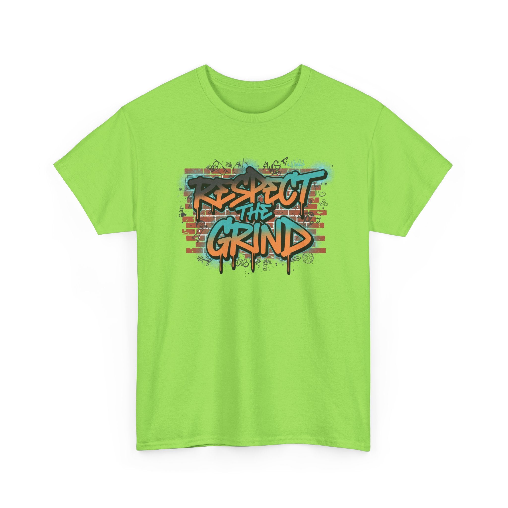 Respect the Grind Graffiti Tee — Urban Motivational Streetwear T‑Shirt