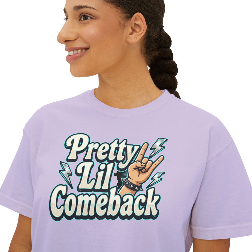 Pretty Lil Comeback Boxy Tee — Recovery Cartel Graphic Women’s Crop Shirt