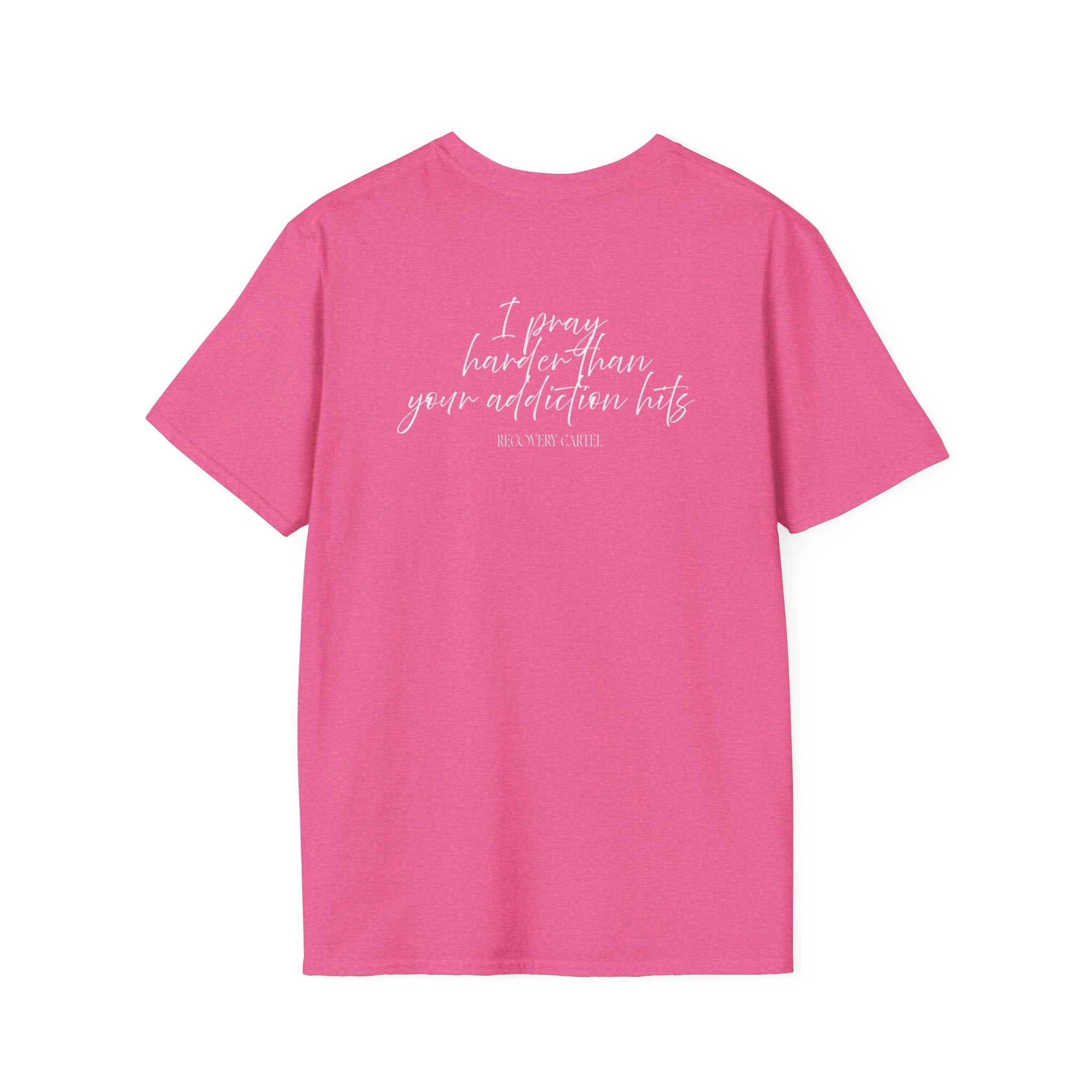 Cartel Mom Tee- I pray harder than your addiction hits