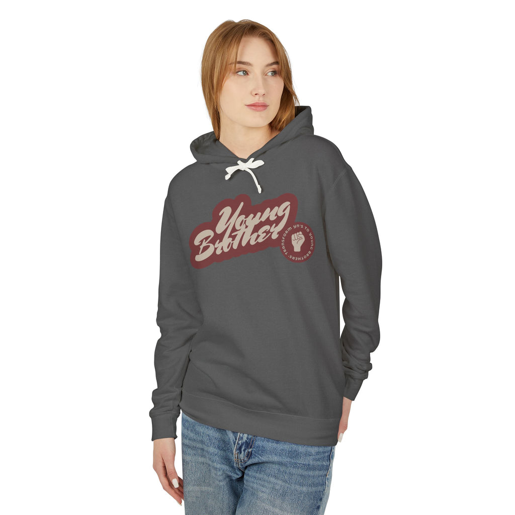 Young Brother Hoodie — Retro Script Logo Pullover
